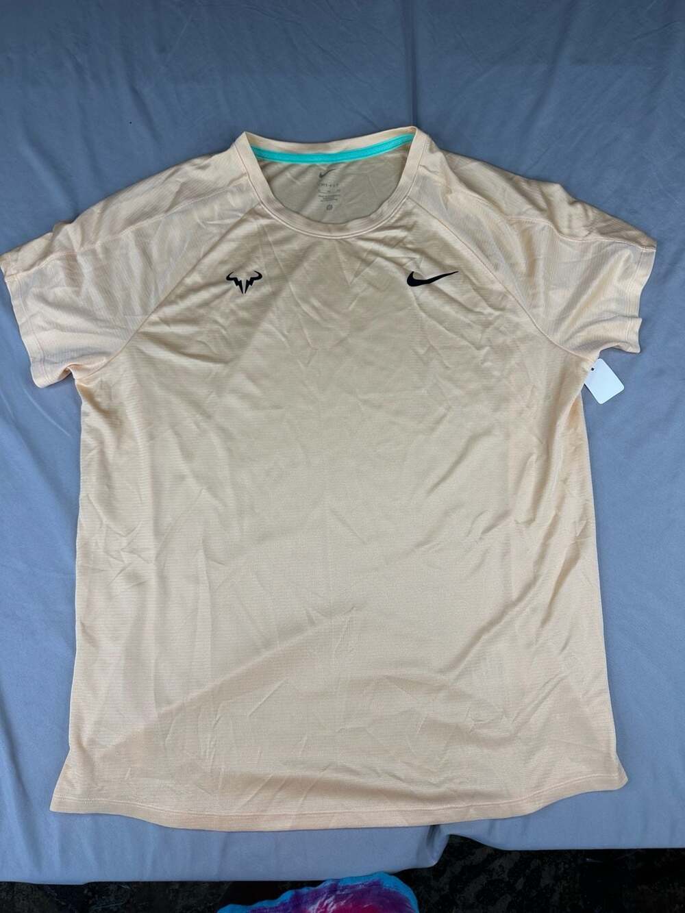 Nike Rafa Challenger Tennis T-Shirt Size XL Ice Peach Green
